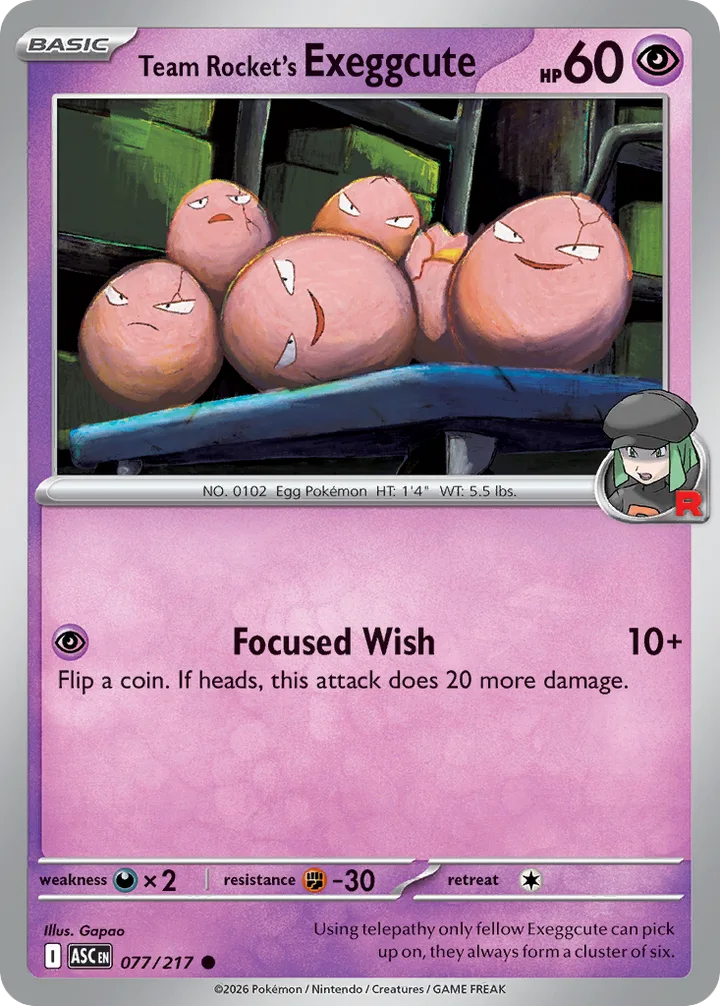 Team Rocket’s Exeggcute, Ascended Heroes 077/217