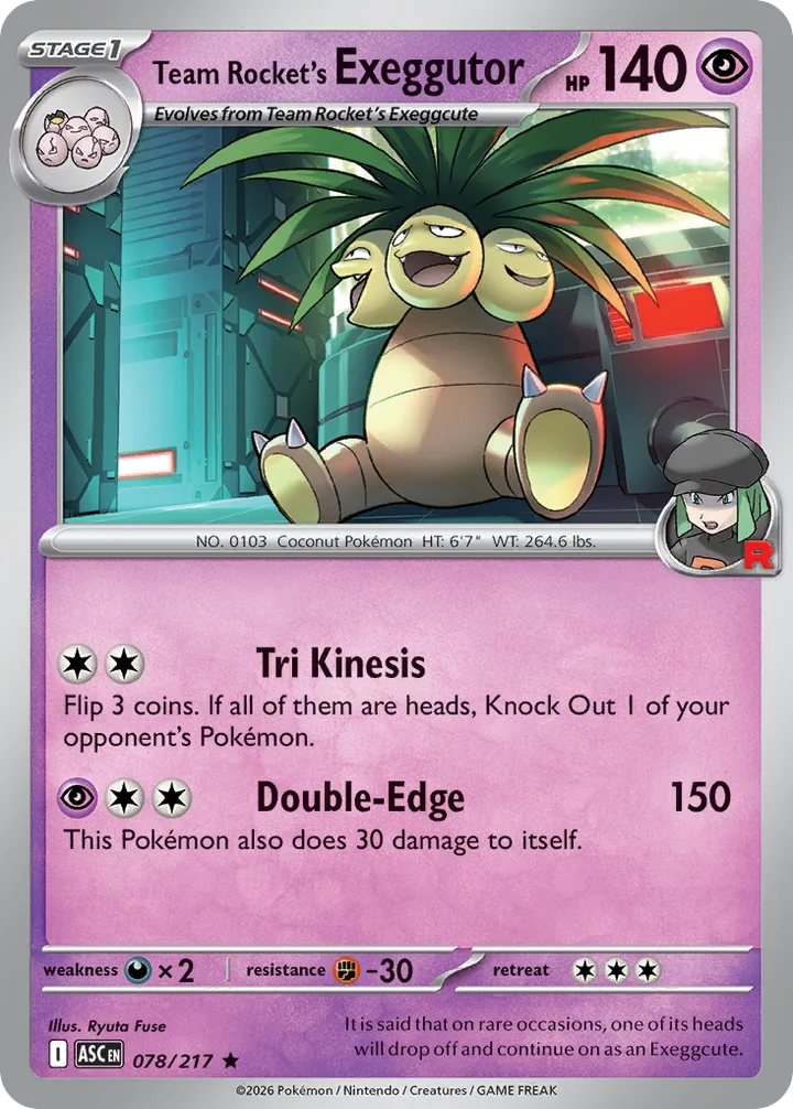 Team Rocket’s Exeggutor, Ascended Heroes 078/217