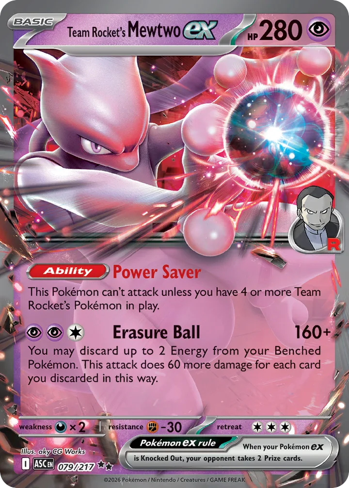 Team Rocket’s Mewtwo ex, Ascended Heroes 079/217
