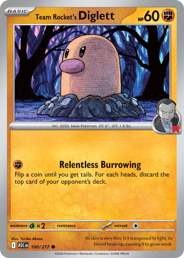 Team Rocket’s Diglett, Ascended Heroes 100/217