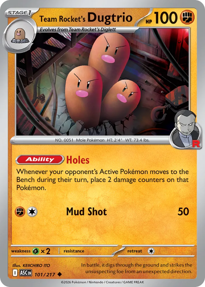 Team Rocket’s Dugtrio, Ascended Heroes 101/217