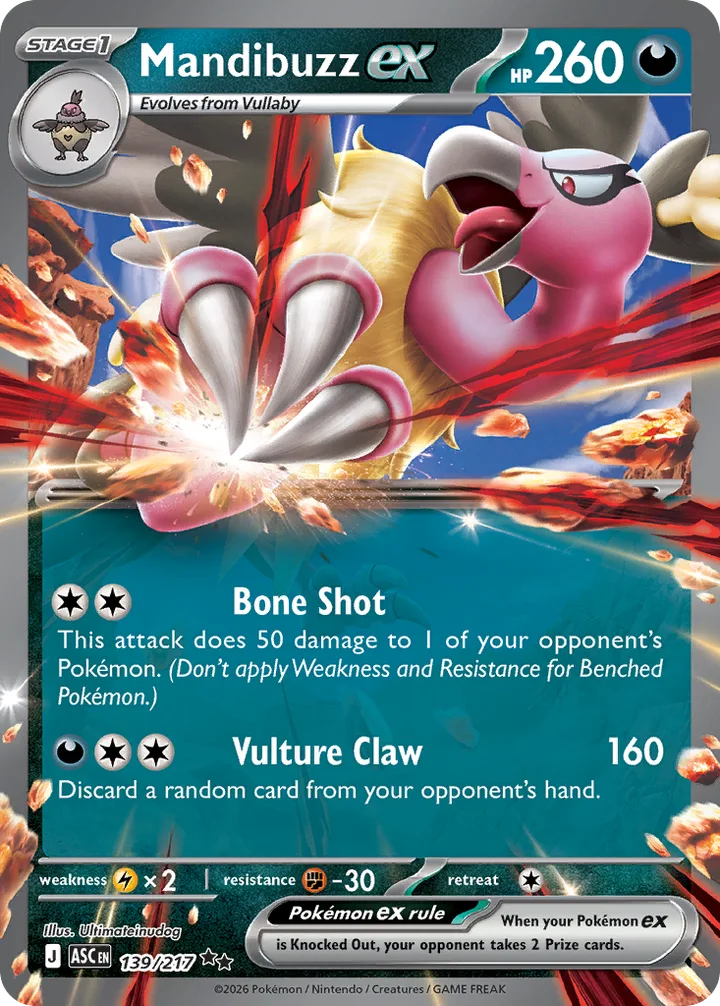 Mandibuzz ex, Ascended Heroes 139/217