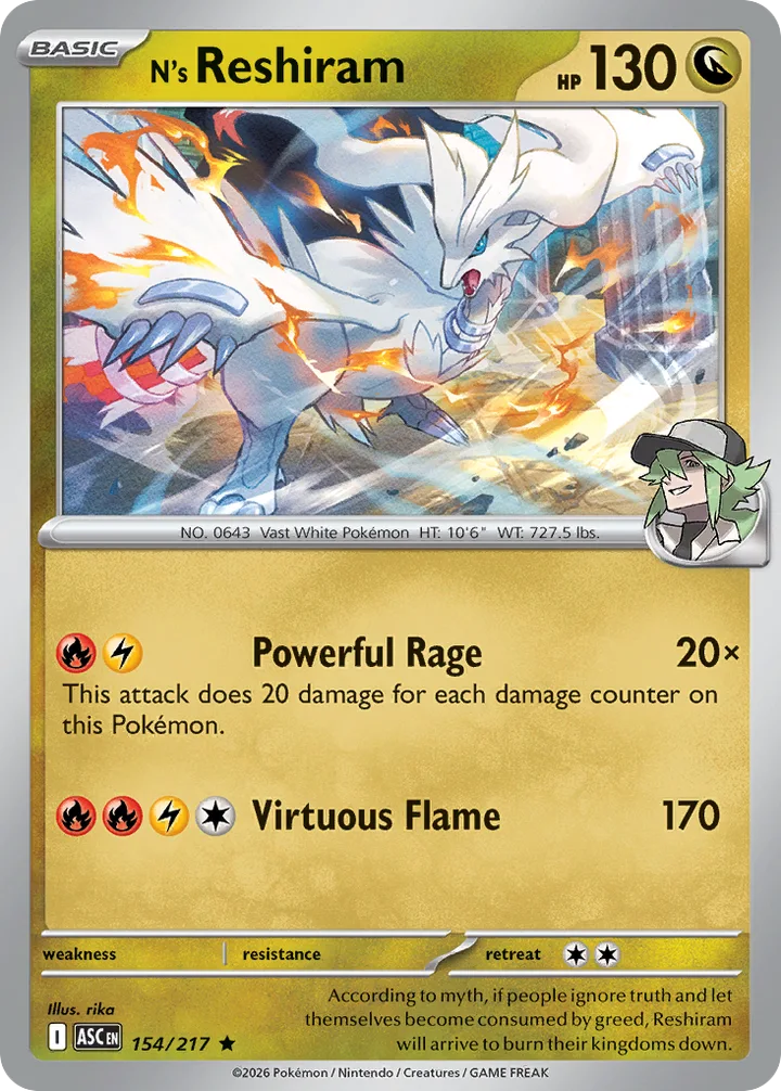 N’s Reshiram, Ascended Heroes 154/217