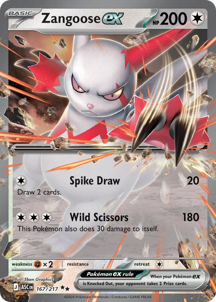 Zangoose ex, Ascended Heroes 167/217