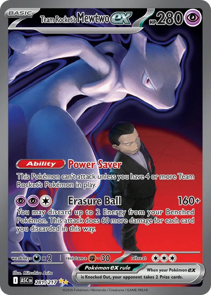 Team Rocket’s Mewtwo ex, Ascended Heroes 281/217