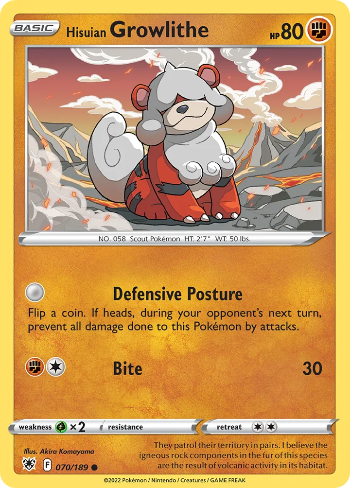 Hisuian Growlithe, Astral Radiance 070/189