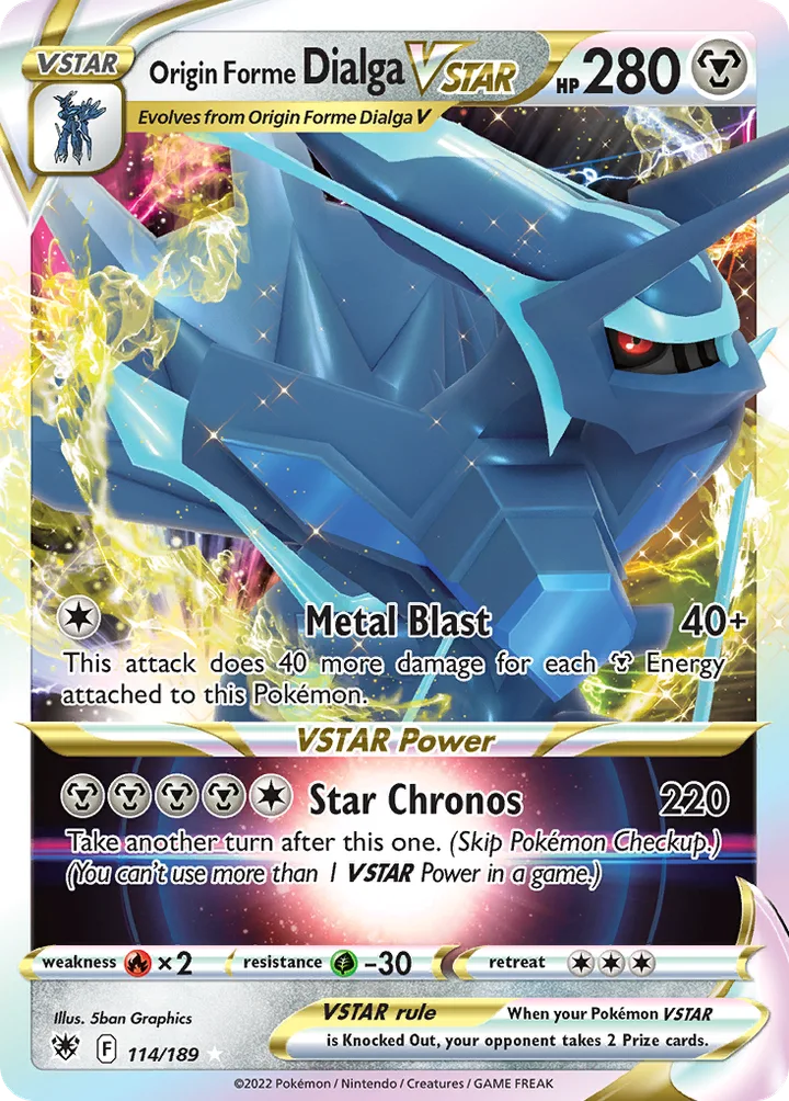 Origin Forme Dialga VSTAR, Astral Radiance 114/189