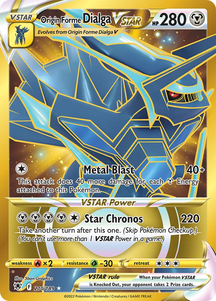 Origin Forme Dialga VSTAR, Astral Radiance 210/189