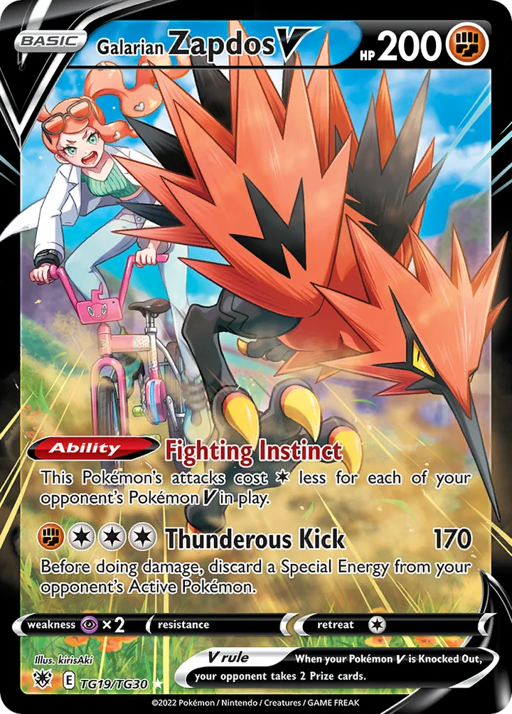 Galarian Zapdos V, Astral Radiance TG19/TG30