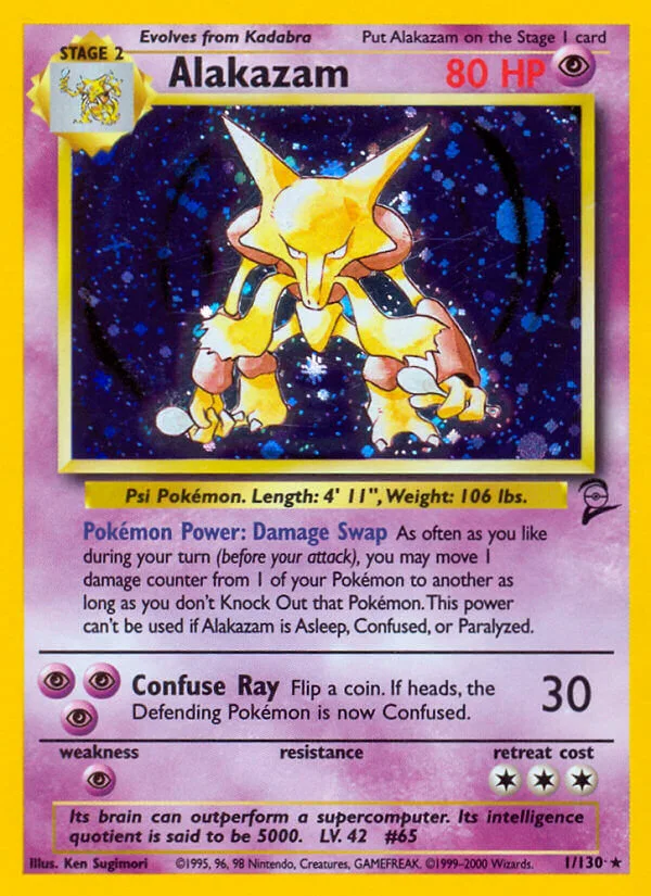 Alakazam, Base Set 2 1/130