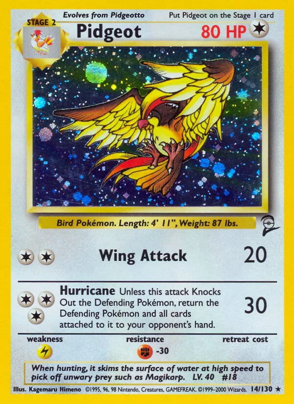 Pidgeot, Base Set 2 14/130