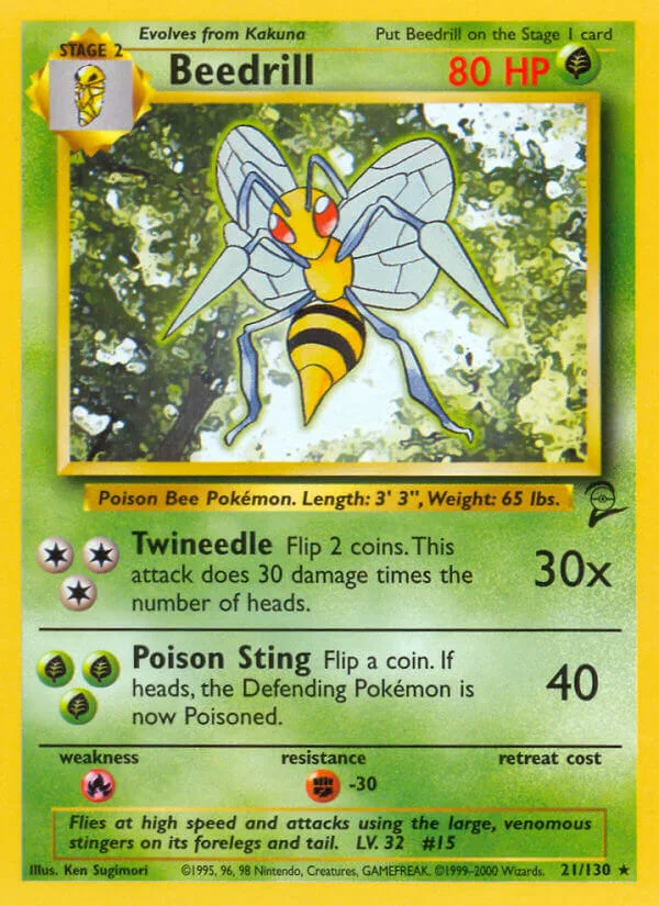 Beedrill, Base Set 2 21/130