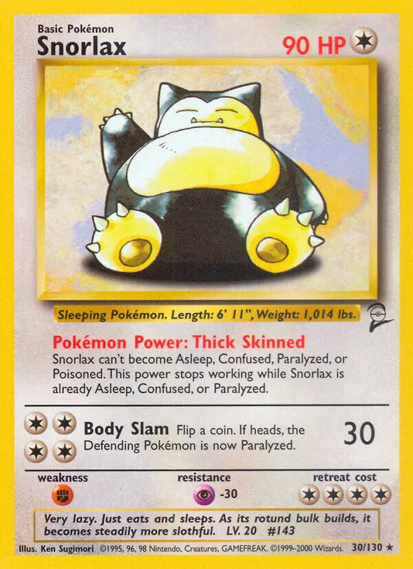 Snorlax, Base Set 2 30/130