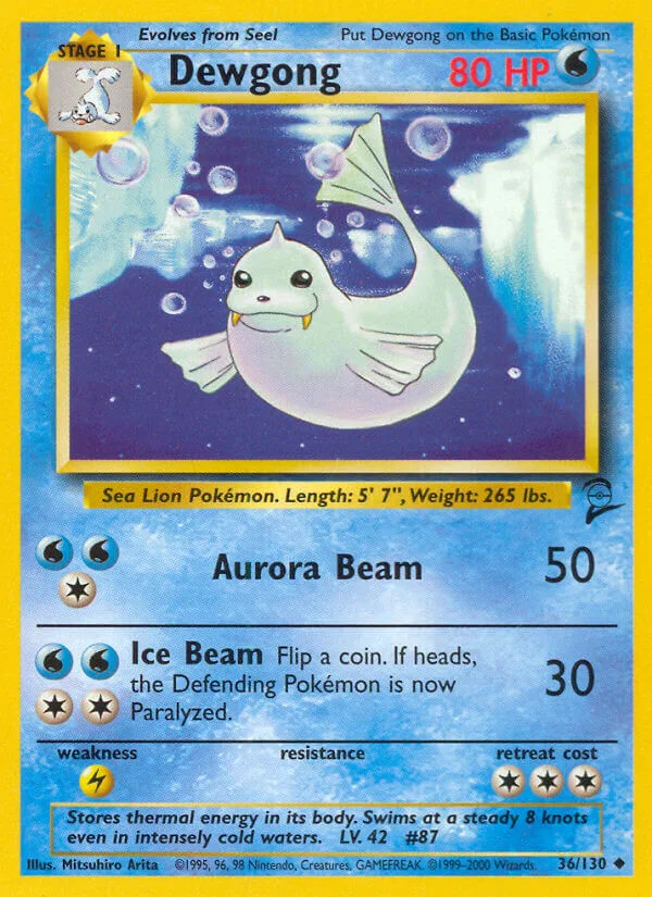 Dewgong, Base Set 2 36/130