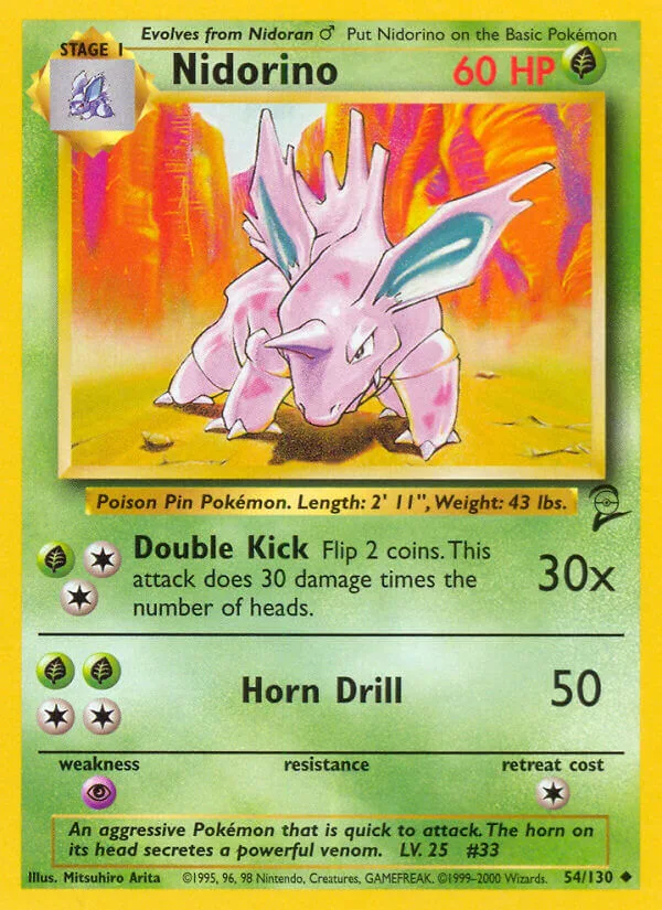 Nidorino, Base Set 2 54/130