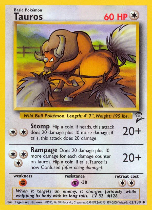 Tauros, Base Set 2 62/130