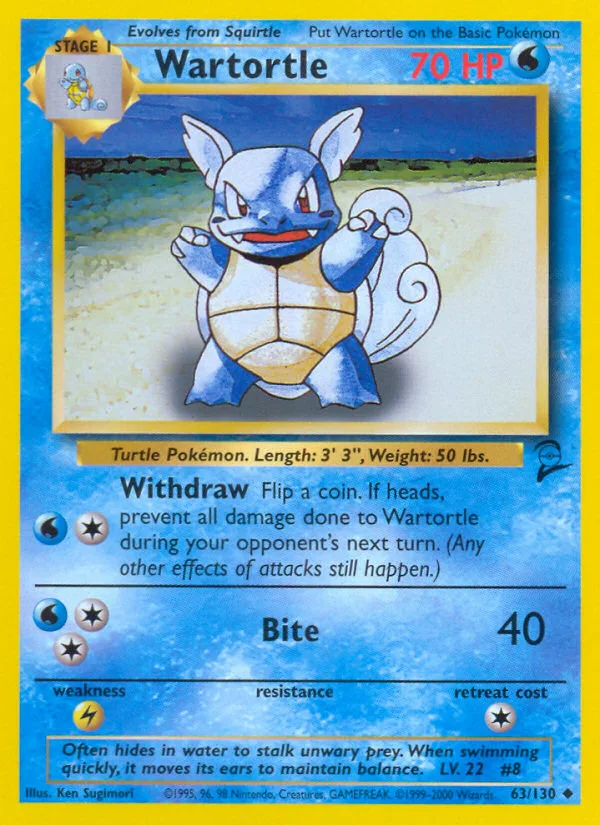 Wartortle, Base Set 2 63/130