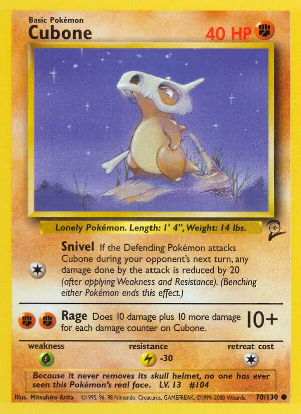 Cubone, Base Set 2 70/130