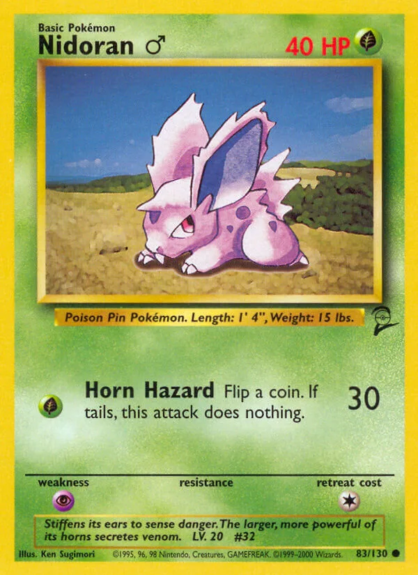 Nidoran Male, Base Set 2 83/130