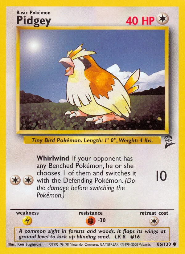 Pidgey, Base Set 2 86/130