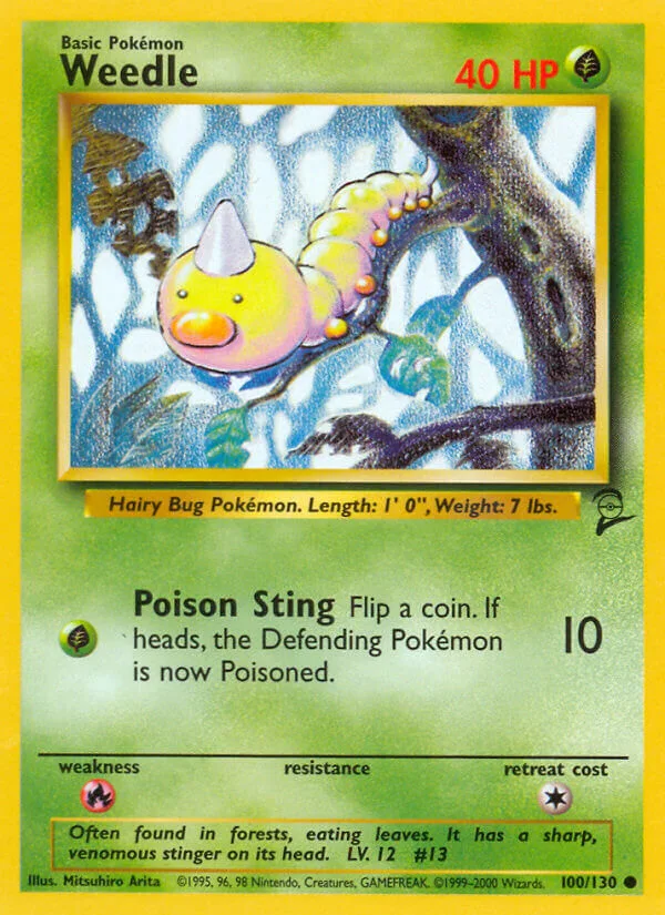 Weedle, Base Set 2 100/130