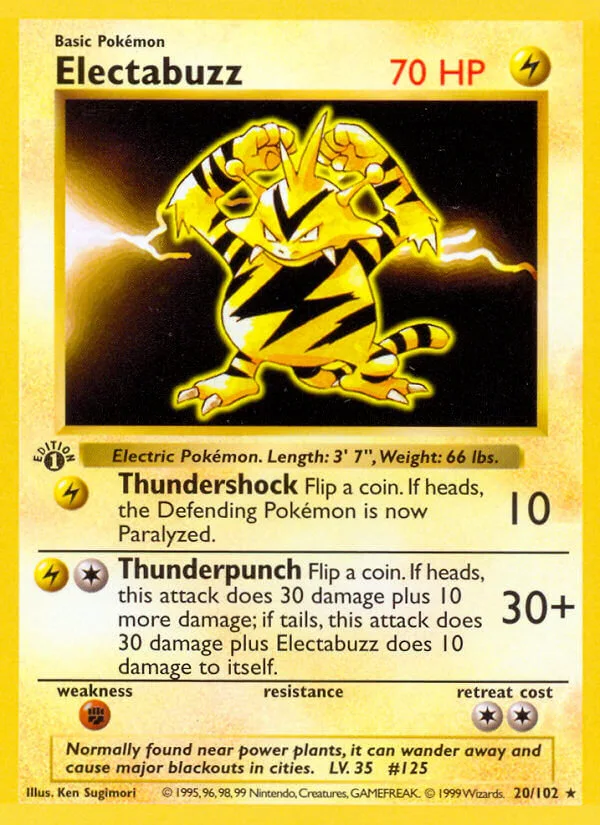 Electabuzz, Base Set 20/102
