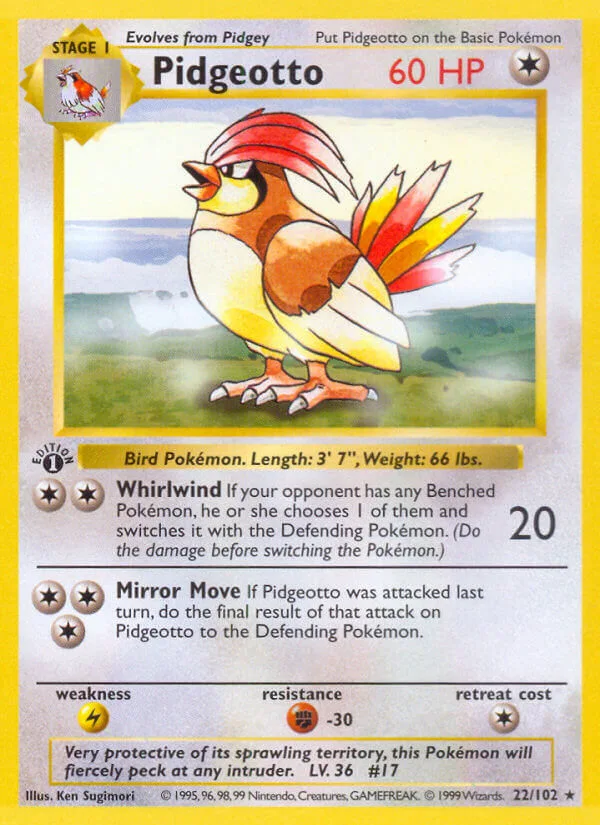 Pidgeotto, Base Set 22/102