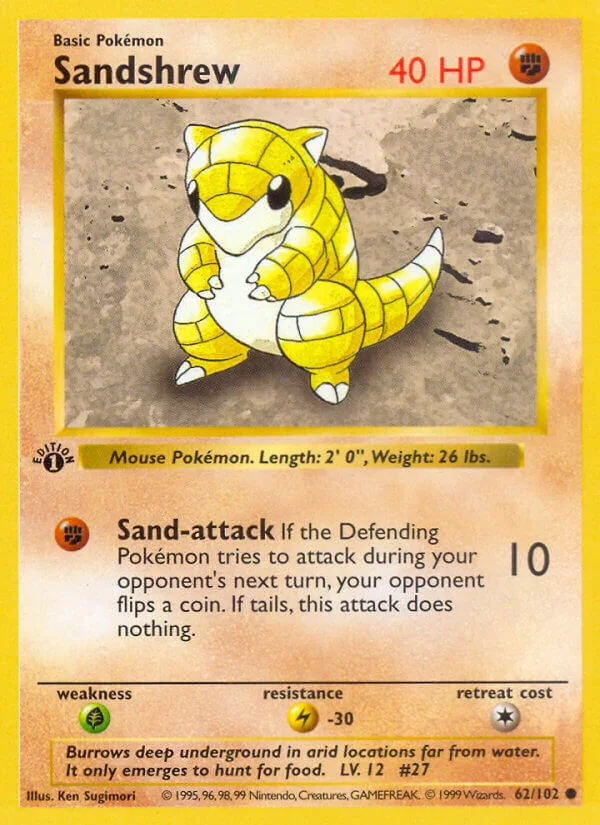 Sandshrew, Base Set 62/102