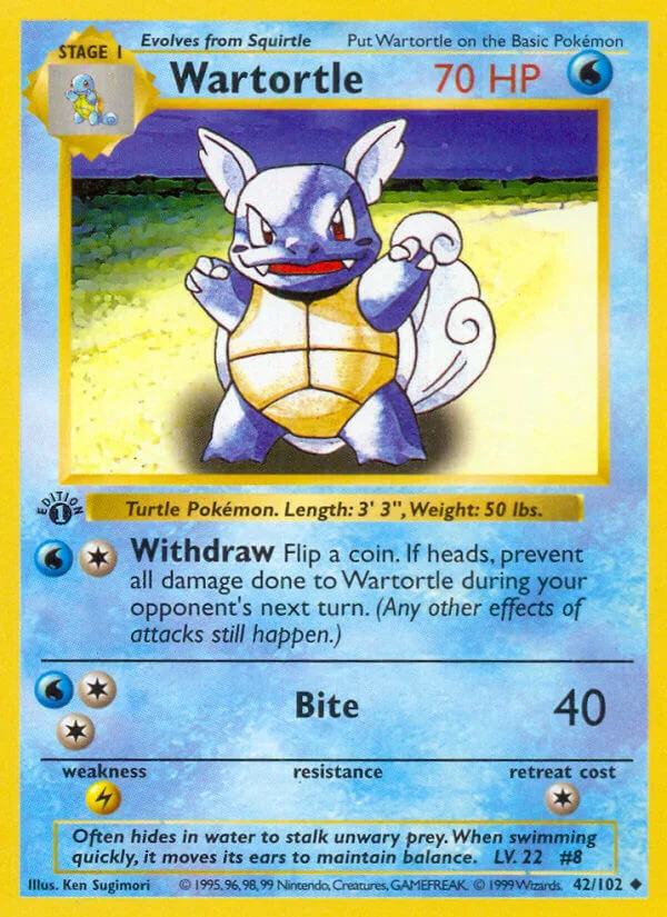 Wartortle, Base Set 42/102