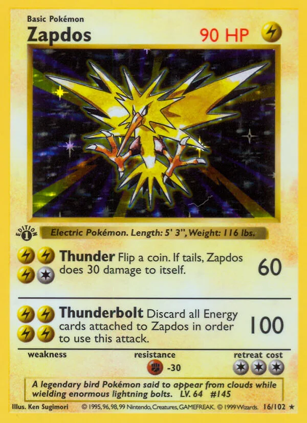 Zapdos, Base Set 16/102