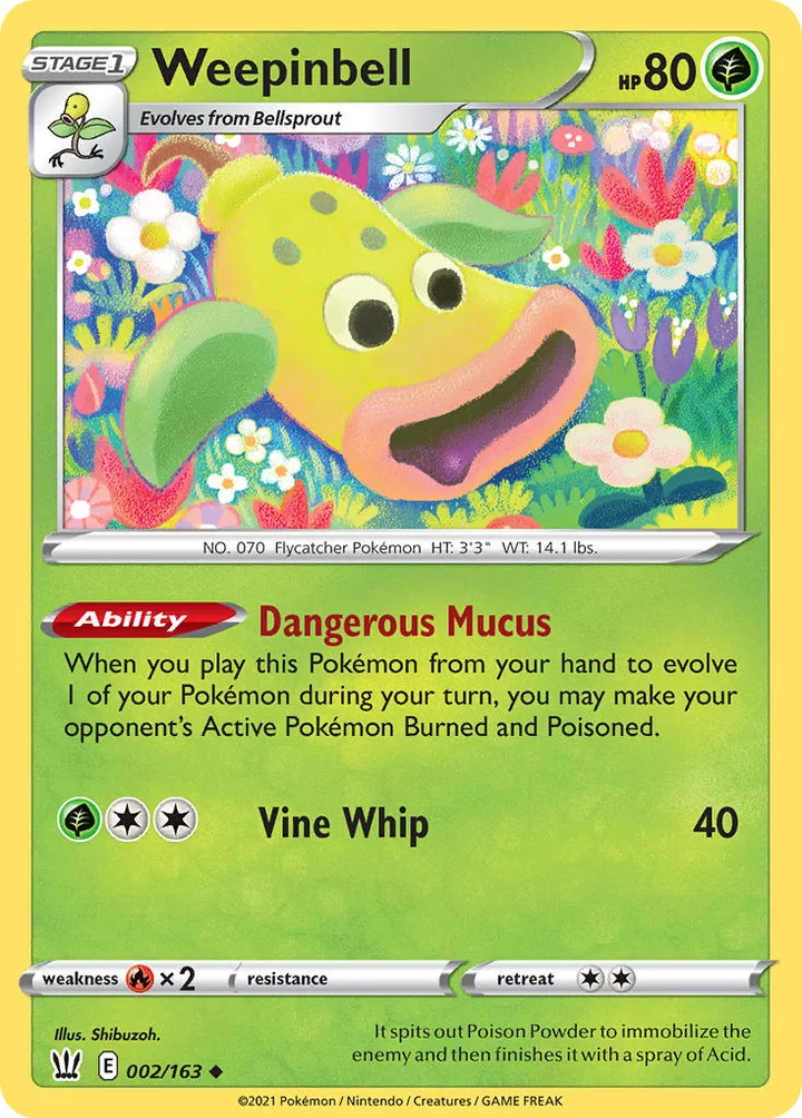 Weepinbell, Battle Styles 002/163