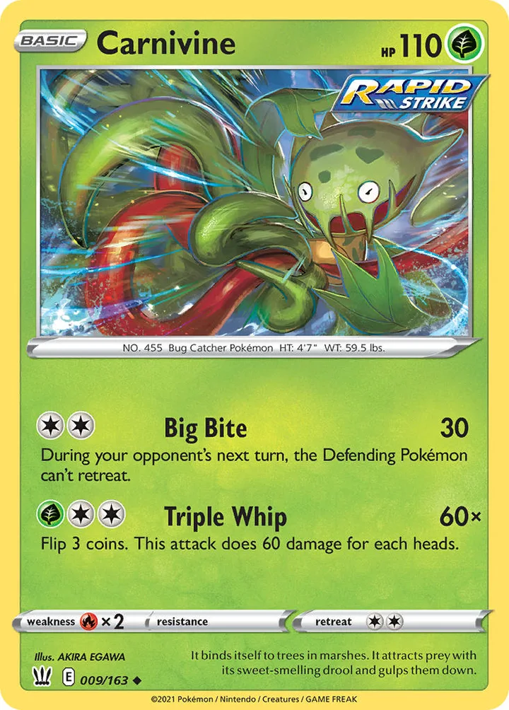 Carnivine, Battle Styles 009/163