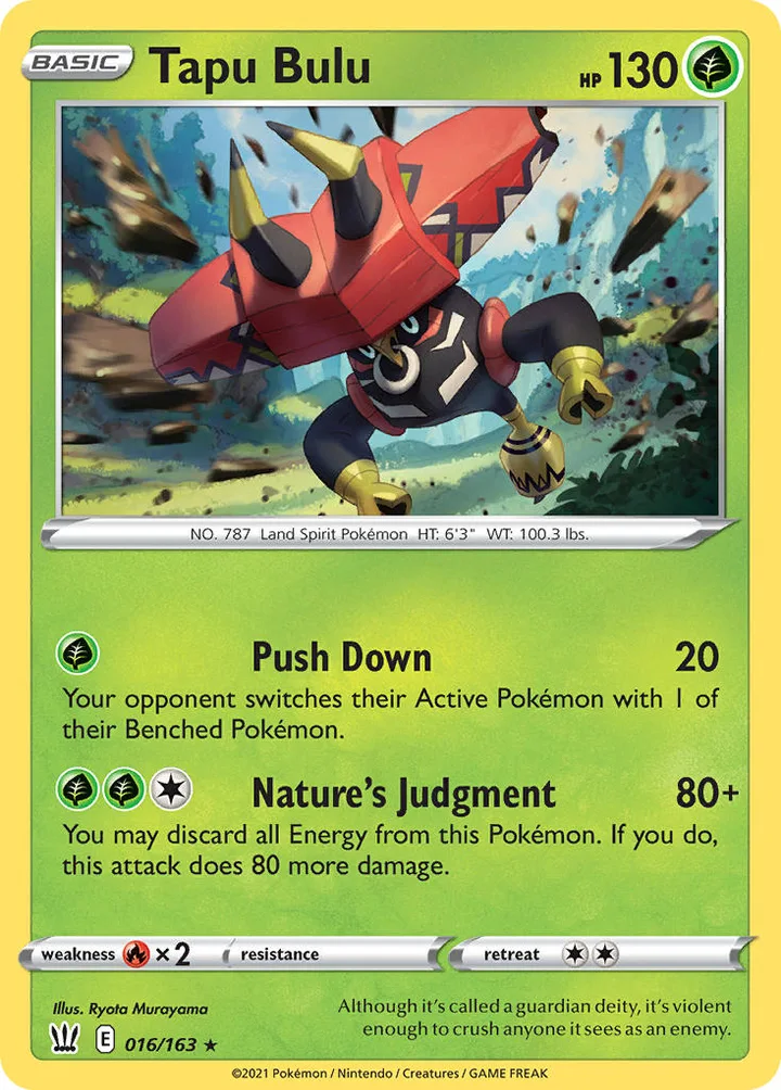 Tapu Bulu, Battle Styles 016/163