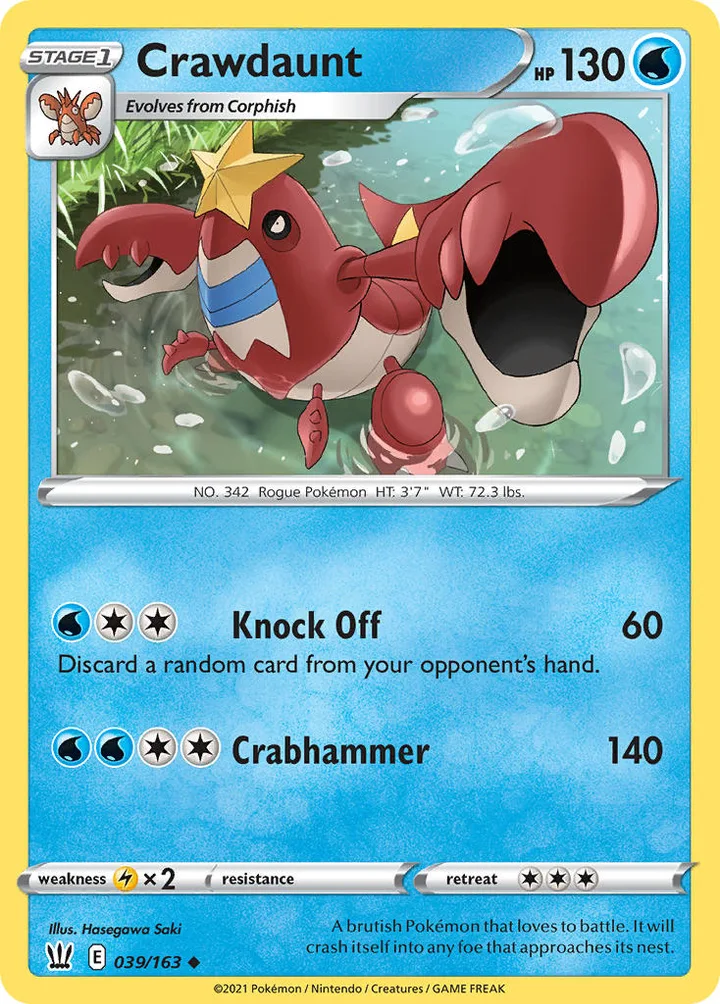 Crawdaunt, Battle Styles 039/163
