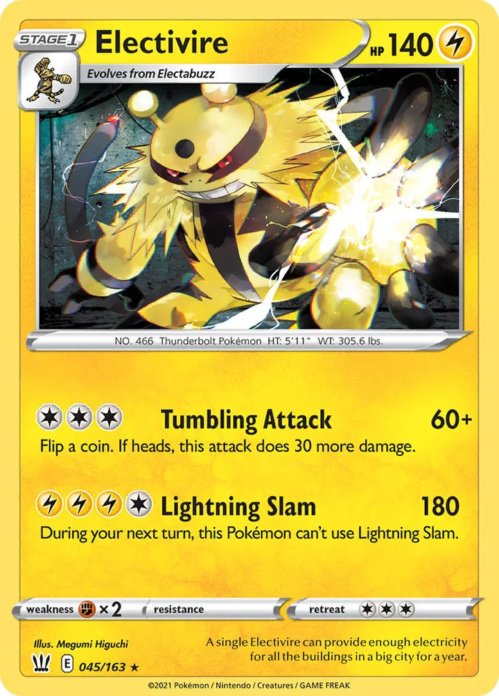 Electivire, Battle Styles 045/163