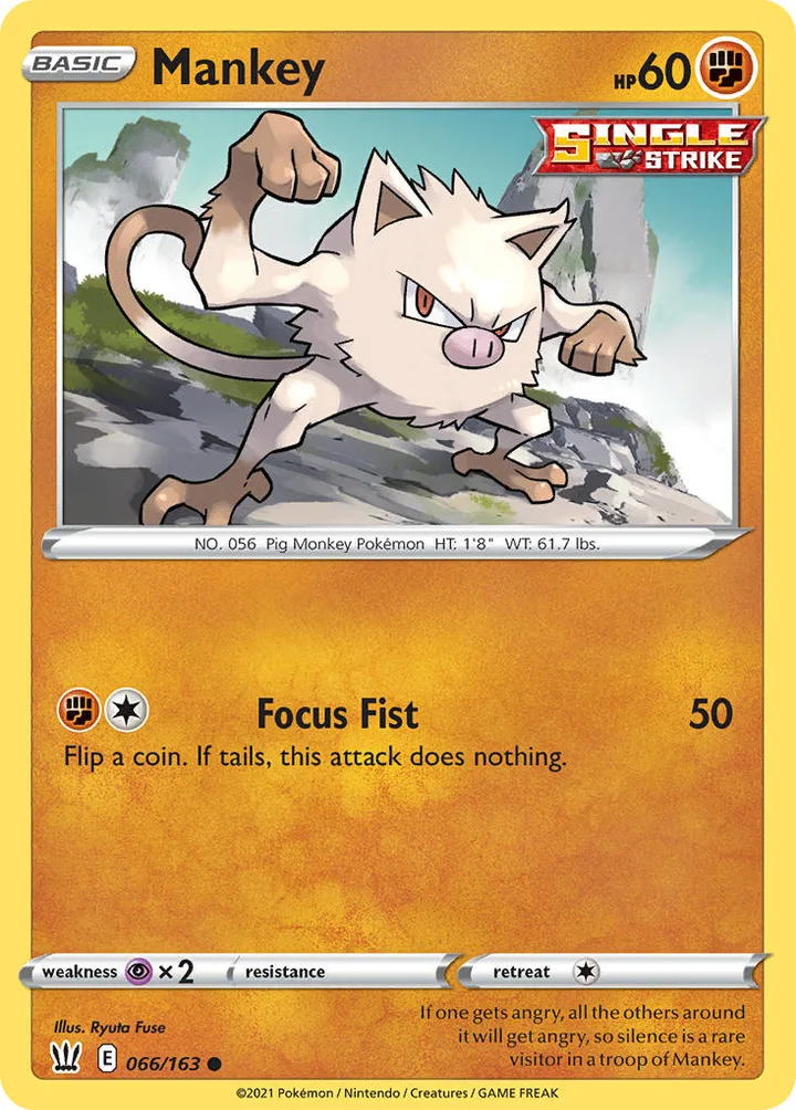 Mankey, Battle Styles 066/163