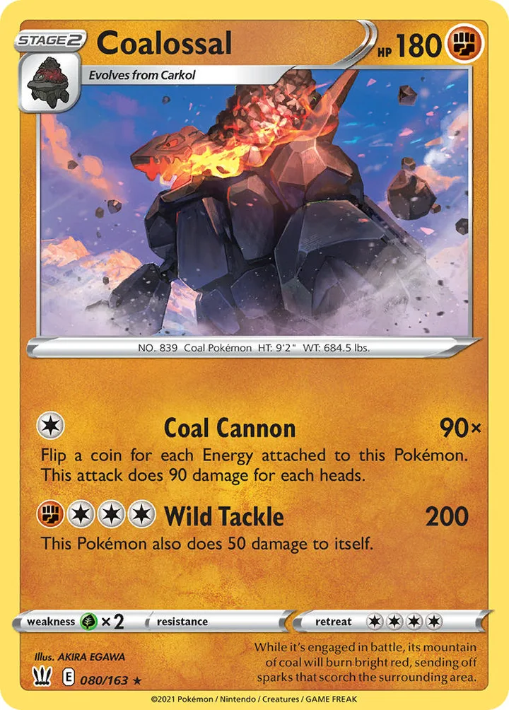 Coalossal, Battle Styles 080/163