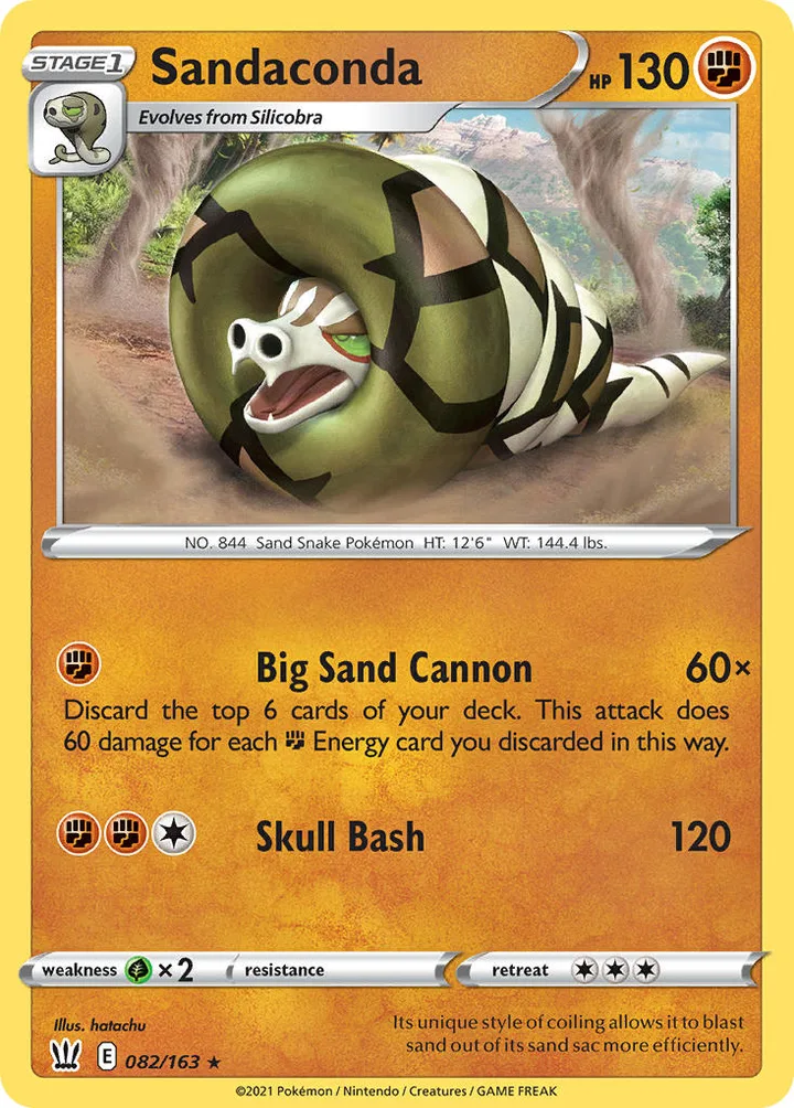 Sandaconda, Battle Styles 082/163