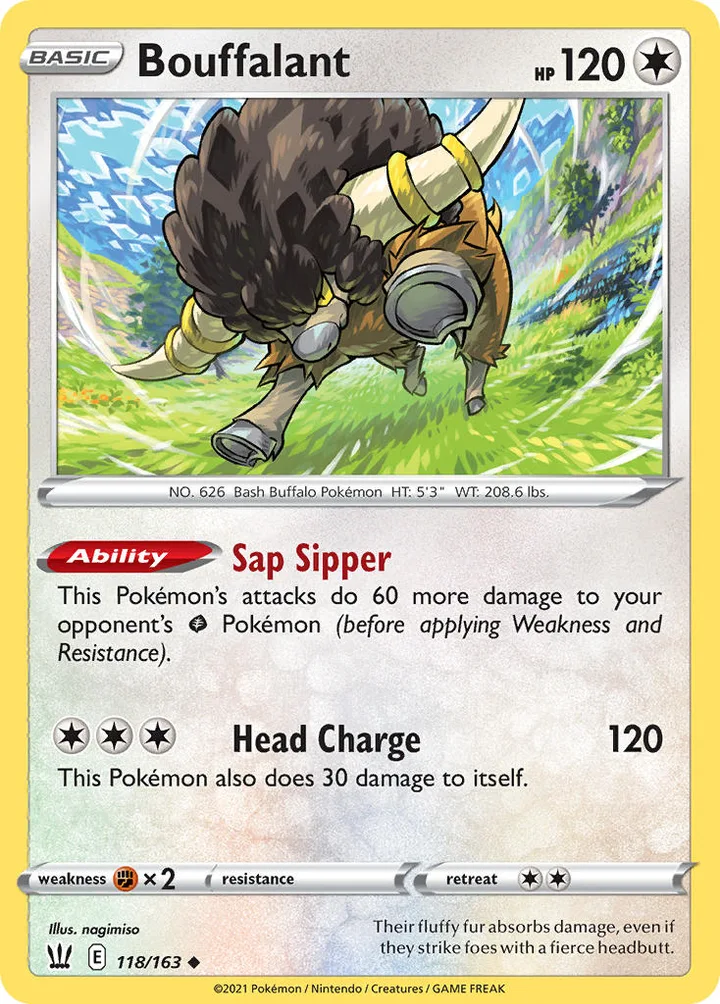 Bouffalant, Battle Styles 118/163