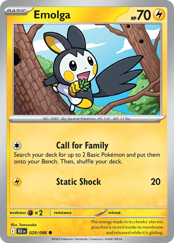 Emolga, Black Bolt 029/086
