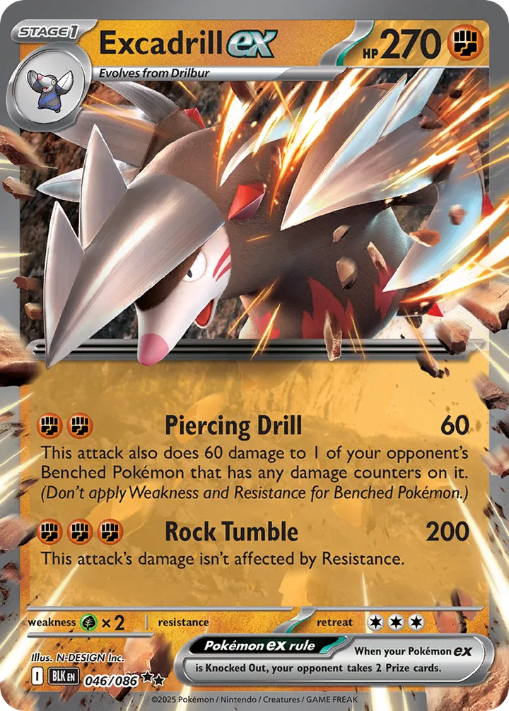 Excadrill ex, Black Bolt 046/086