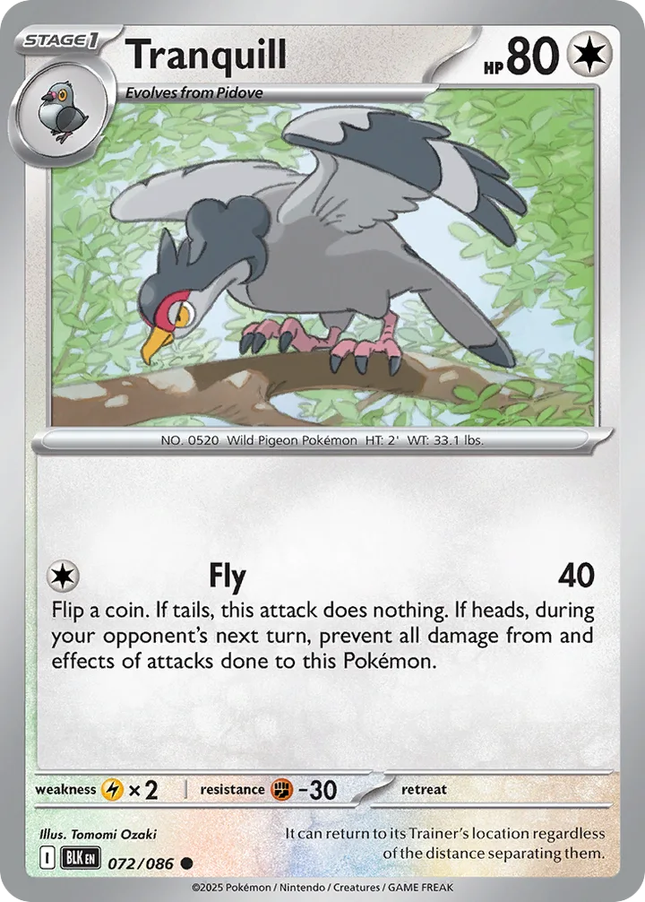 Tranquill, Black Bolt 072/086