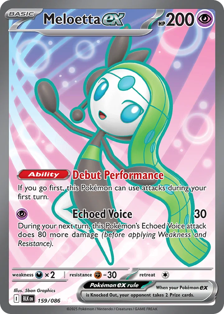 Meloetta ex, Black Bolt 159/086