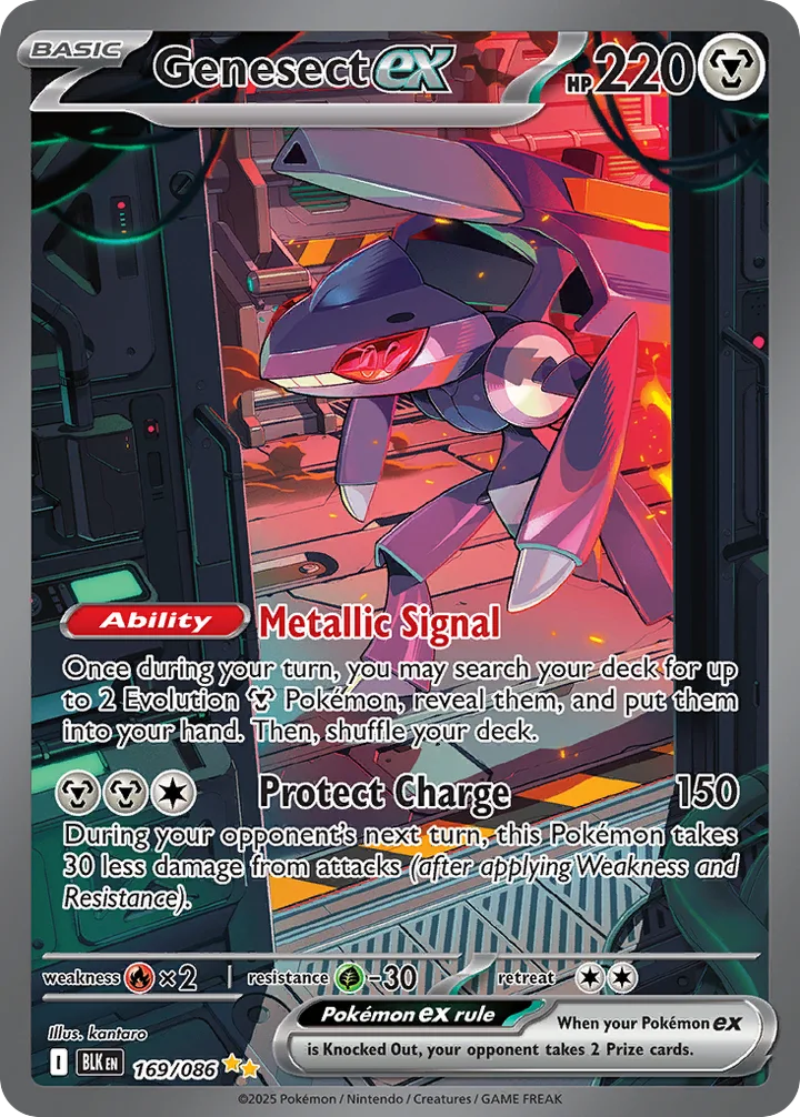Genesect ex, Black Bolt 169/086
