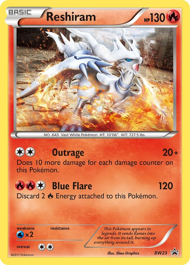 Reshiram, Black & White Promos BW23