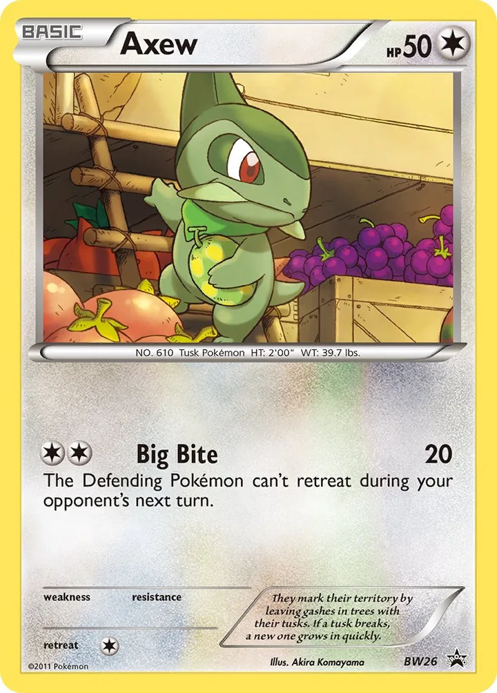 Axew, Black & White Promos BW26