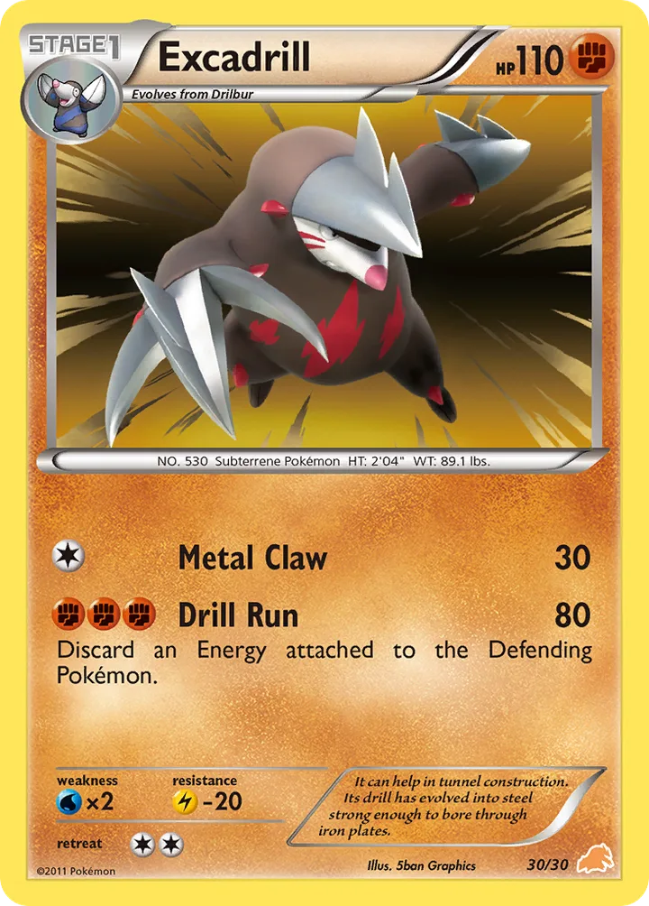 Excadrill, Black & White Trainer Kit—Excadrill 30/30