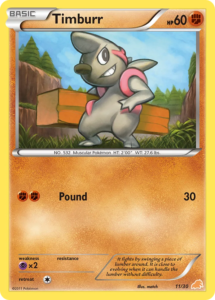 Timburr, Black & White Trainer Kit—Excadrill 11/30