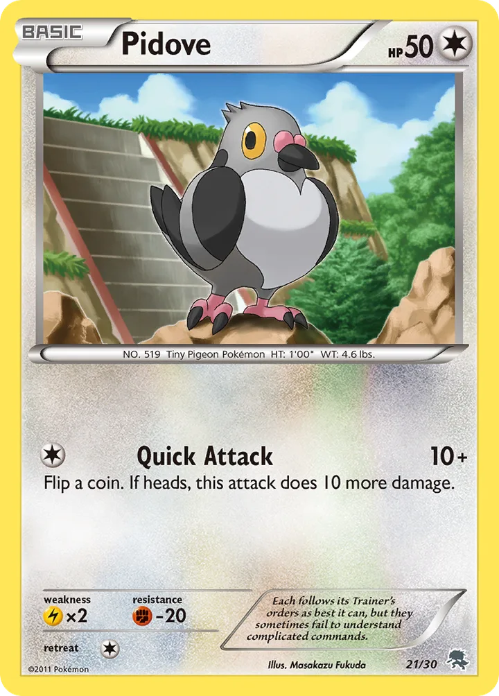 Pidove, Black & White Trainer Kit—Zoroark 21/30