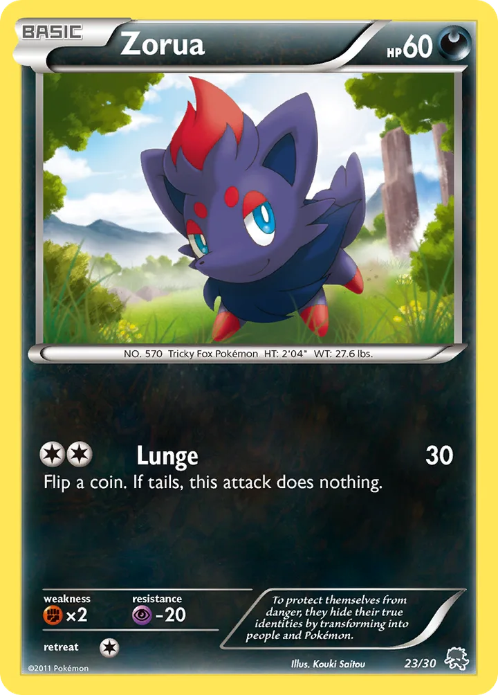 Zorua, Black & White Trainer Kit—Zoroark 23/30